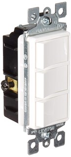 Foto 1 | Interruptor Leviton 1755-w 15a 120v Decora Unipolar Blanco - Venta Internacional.