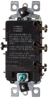 Foto 3 | Interruptor Leviton 1755-w 15a 120v Decora Unipolar Blanco - Venta Internacional.