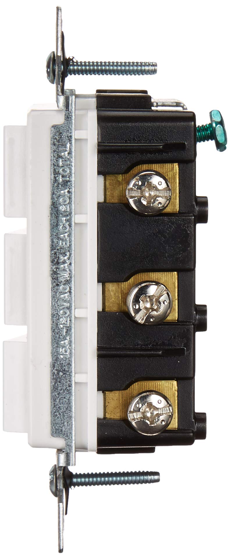 Foto 5 pulgar | Interruptor Leviton 1755-w 15a 120v Decora Unipolar Blanco - Venta Internacional.
