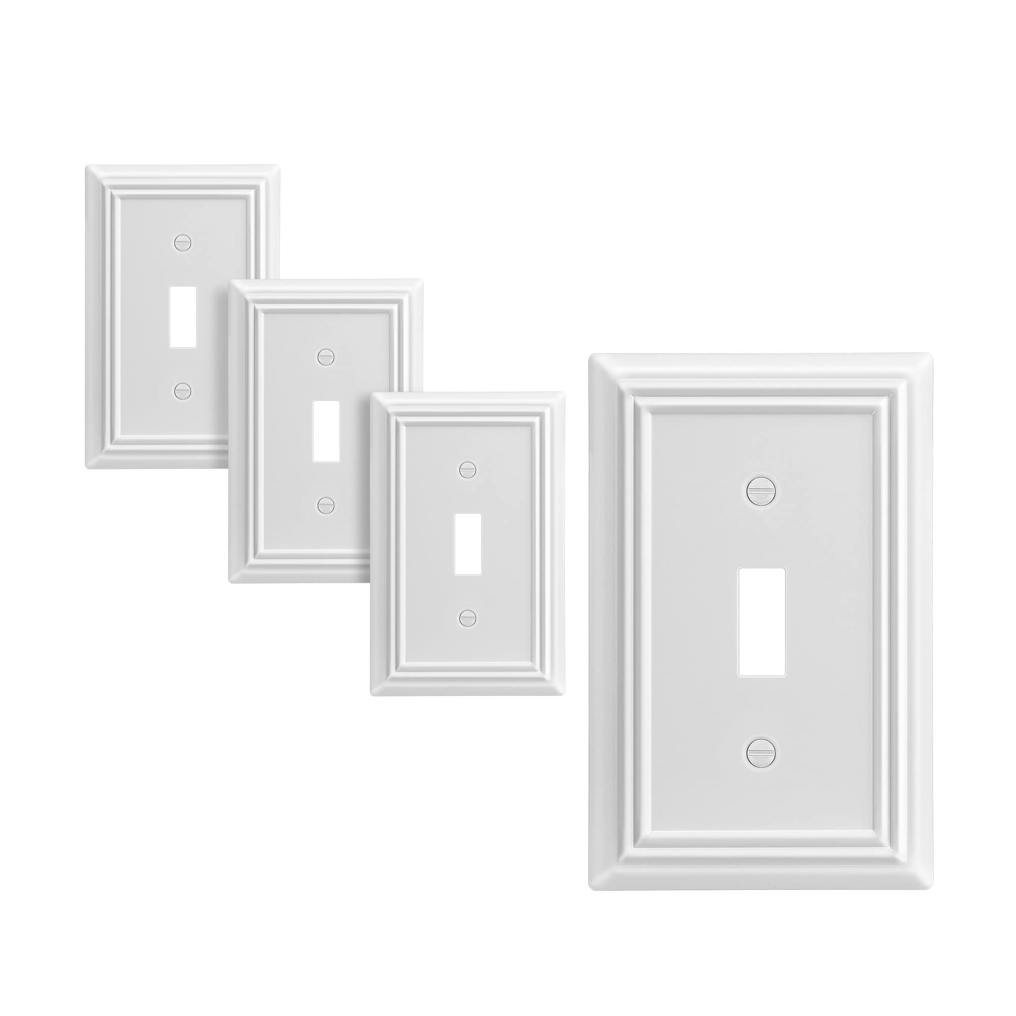 Foto 1 | Interruptor De Luz Metálico Con Palanca Wallplate Dewenwils, Blanco, Paquete De 4 - Venta Internacional.