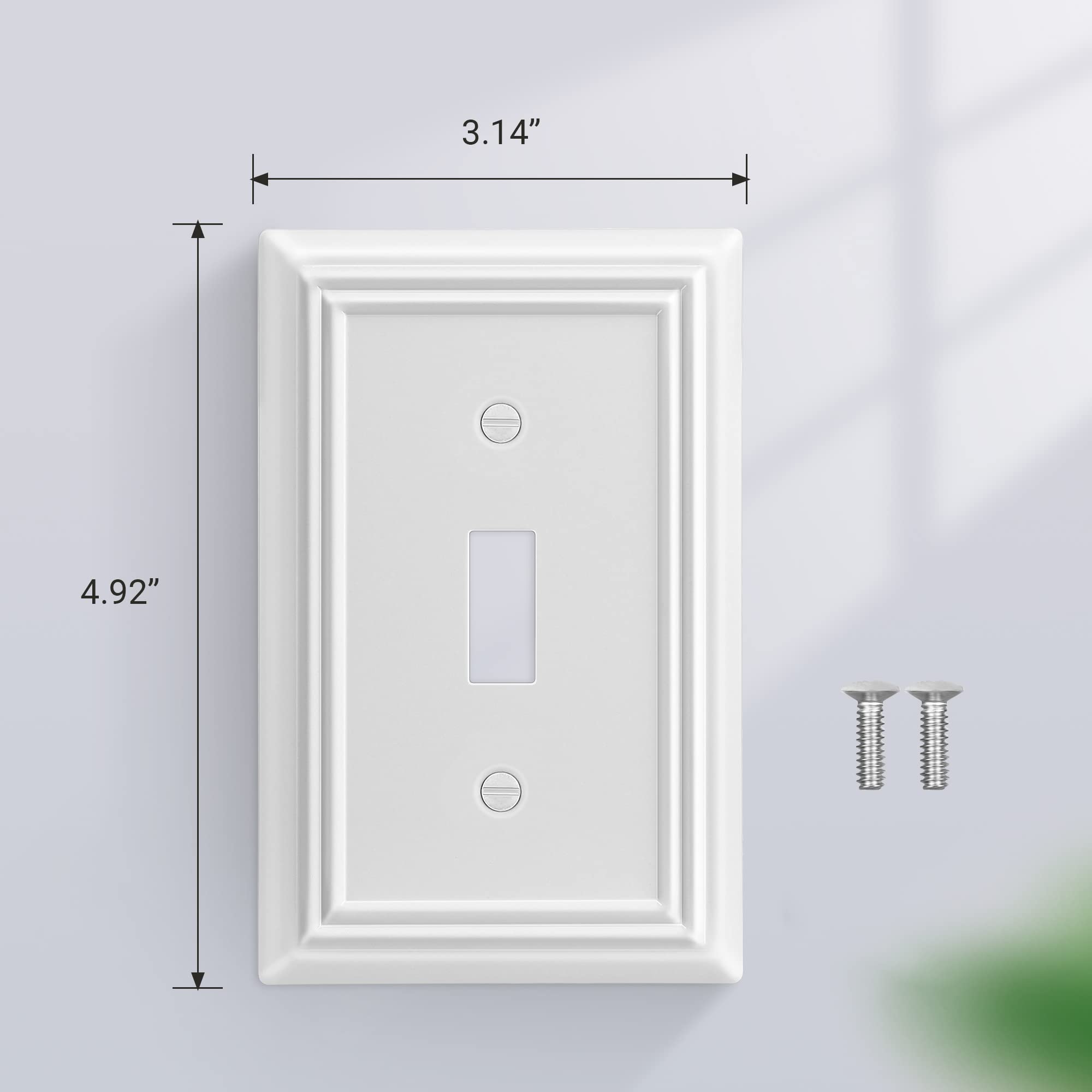 Foto 6 | Interruptor De Luz Metálico Con Palanca Wallplate Dewenwils, Blanco, Paquete De 4 - Venta Internacional.