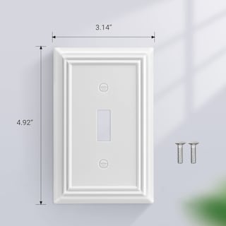 Foto 6 | Interruptor De Luz Metálico Con Palanca Wallplate Dewenwils, Blanco, Paquete De 4 - Venta Internacional.