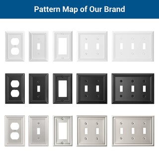 Foto 7 | Interruptor De Luz Metálico Con Palanca Wallplate Dewenwils, Blanco, Paquete De 4 - Venta Internacional.