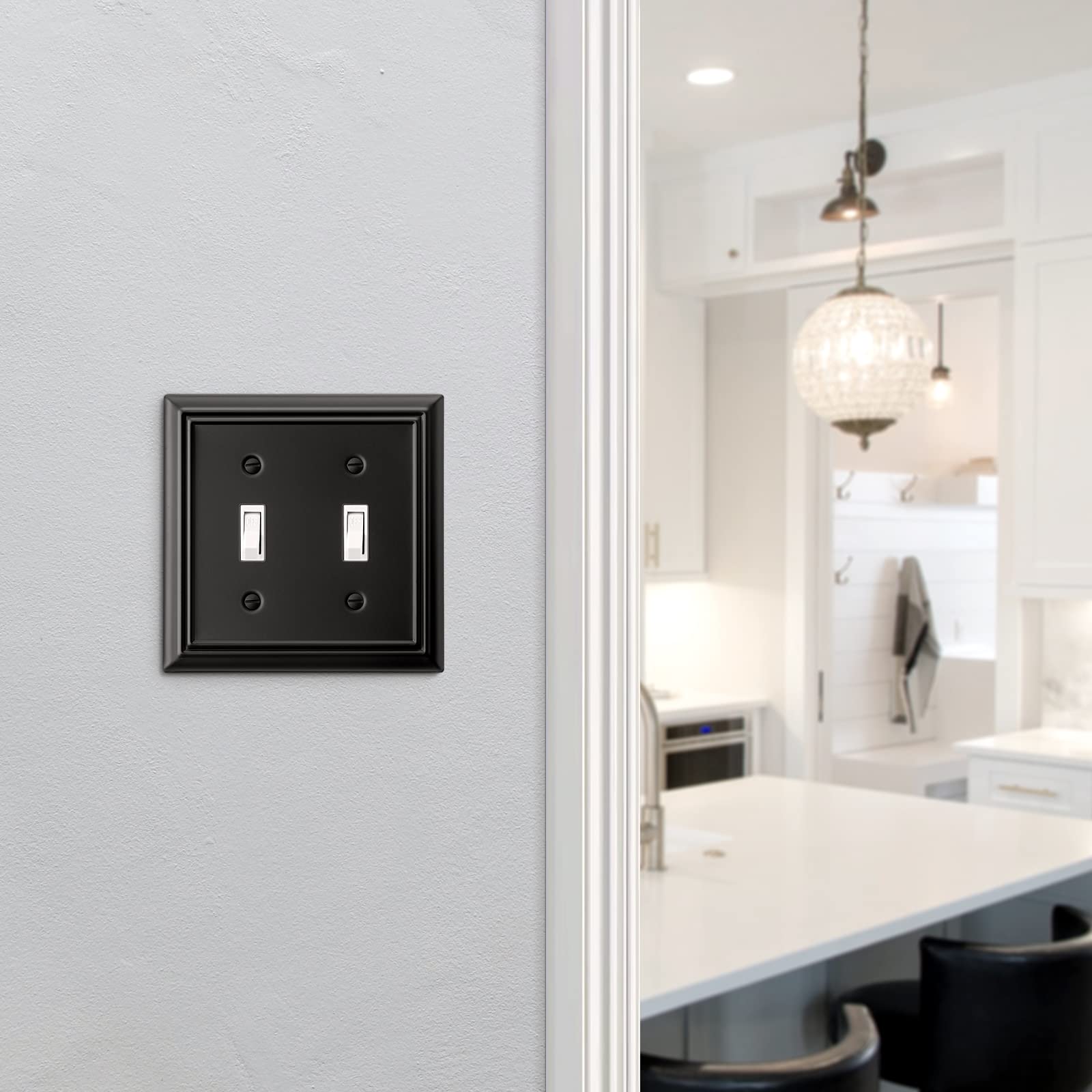 Foto 5 pulgar | Funda Para Interruptor De Luz Dewenwils, Placa De Pared Con Palanca Metálica, Paquete De 2 - Venta Internacional.