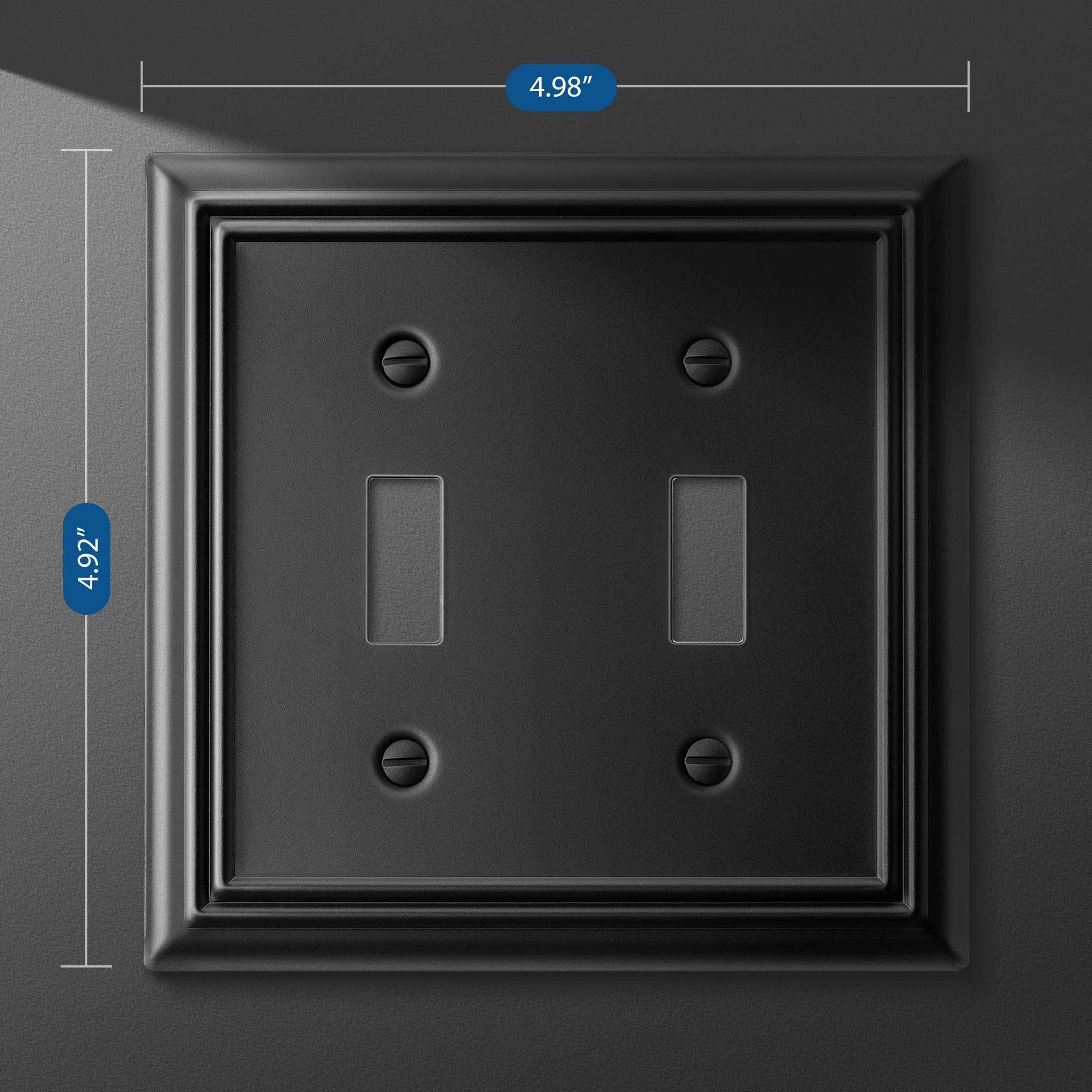 Foto 7 pulgar | Funda Para Interruptor De Luz Dewenwils, Placa De Pared Con Palanca Metálica, Paquete De 2 - Venta Internacional.