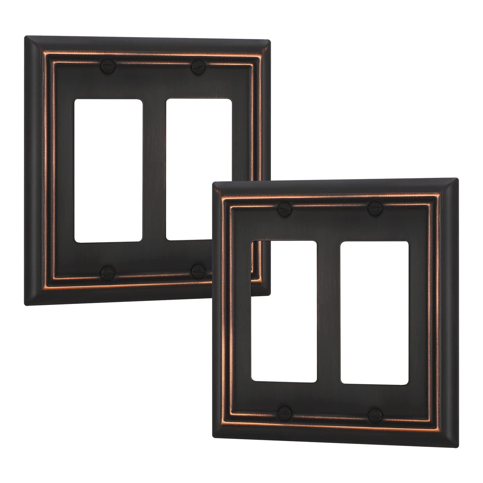Foto 2 pulgar | Platos De Pared Dewenwils, Doble Decorador, Bronce Envejecido, Paquete De 2 - Venta Internacional.