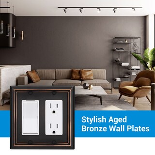 Foto 4 | Platos De Pared Dewenwils, Doble Decorador, Bronce Envejecido, Paquete De 2 - Venta Internacional.