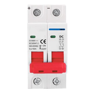 Foto 1 | 2p Interruptor Termomagnético Dc 1000v Solar Fotovoltaico Lab.g Blanco Rojo