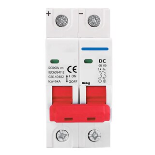 Foto 1 | 2p Interruptor Termomagnético Dc 1000v Solar Fotovoltaico Belug Blanco Rojo