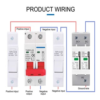 Foto 2 | 2p Interruptor Termomagnético Dc 1000v Solar Fotovoltaico Belug Blanco Rojo