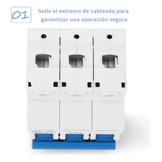 Foto 4 | Interruptor Termomagnético Ac Riel Din 2 Polos 10a Lab.g Blanco