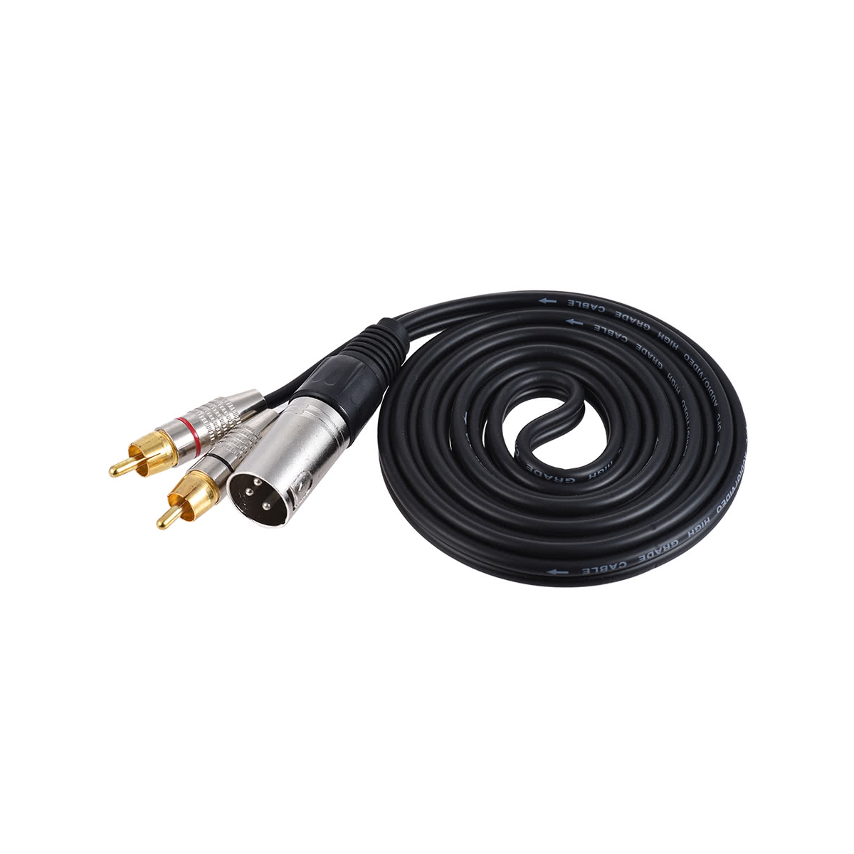 Foto 3 pulgar | Cable Conector De Audio Estéreo 1 Xlr Macho A 2 Rca Macho Eo Safe Imports Esi-13912 Negro
