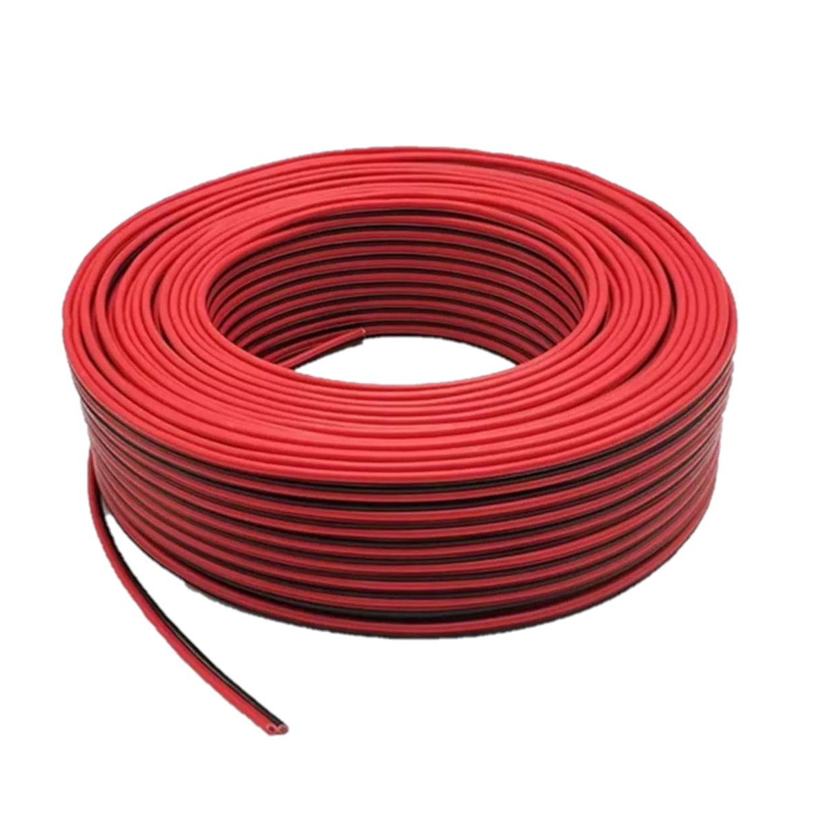 Cable Bocina Automotriz Bicolor Calibre 22 100 m ESI-3862 Rojo