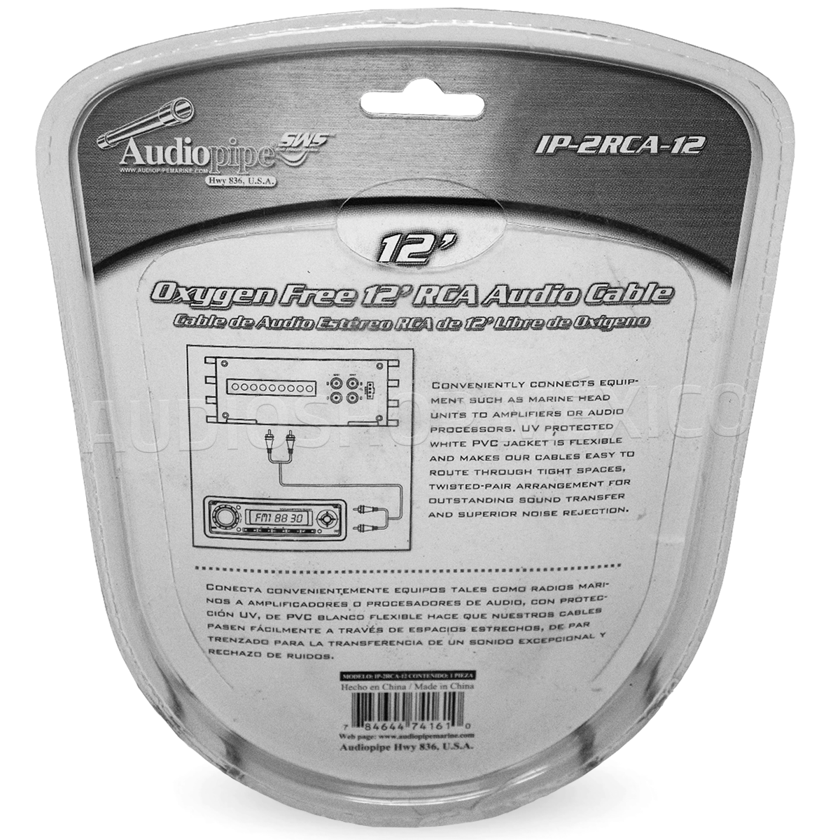 Foto 4 | Cable Marino Rca Audiopipe Ip-2rca-12 365.76 Cm Libre De Oxígeno