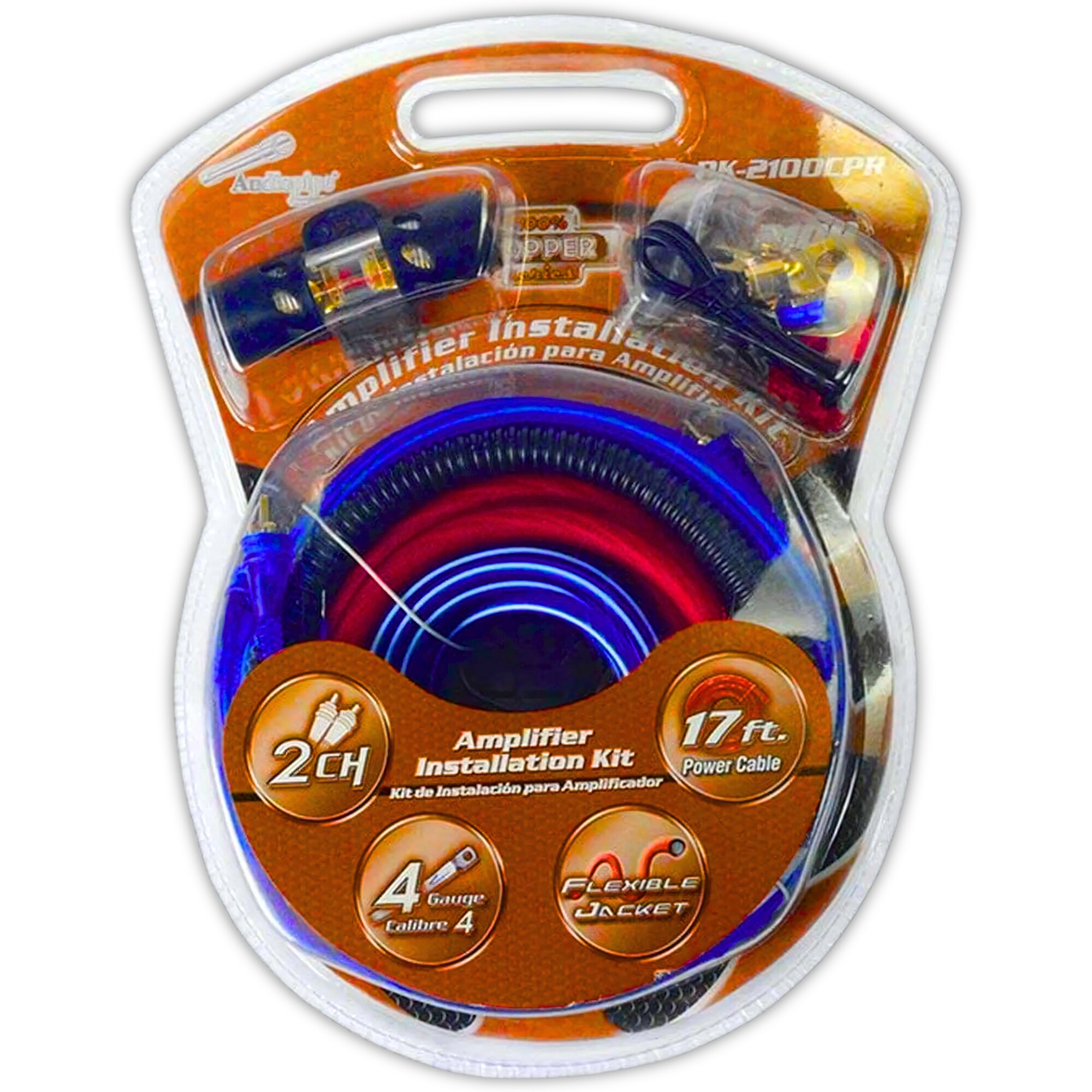 Kit De Instalación Calibre 4 Audiopipe Pk2100cpr 100% Cobre $2,319