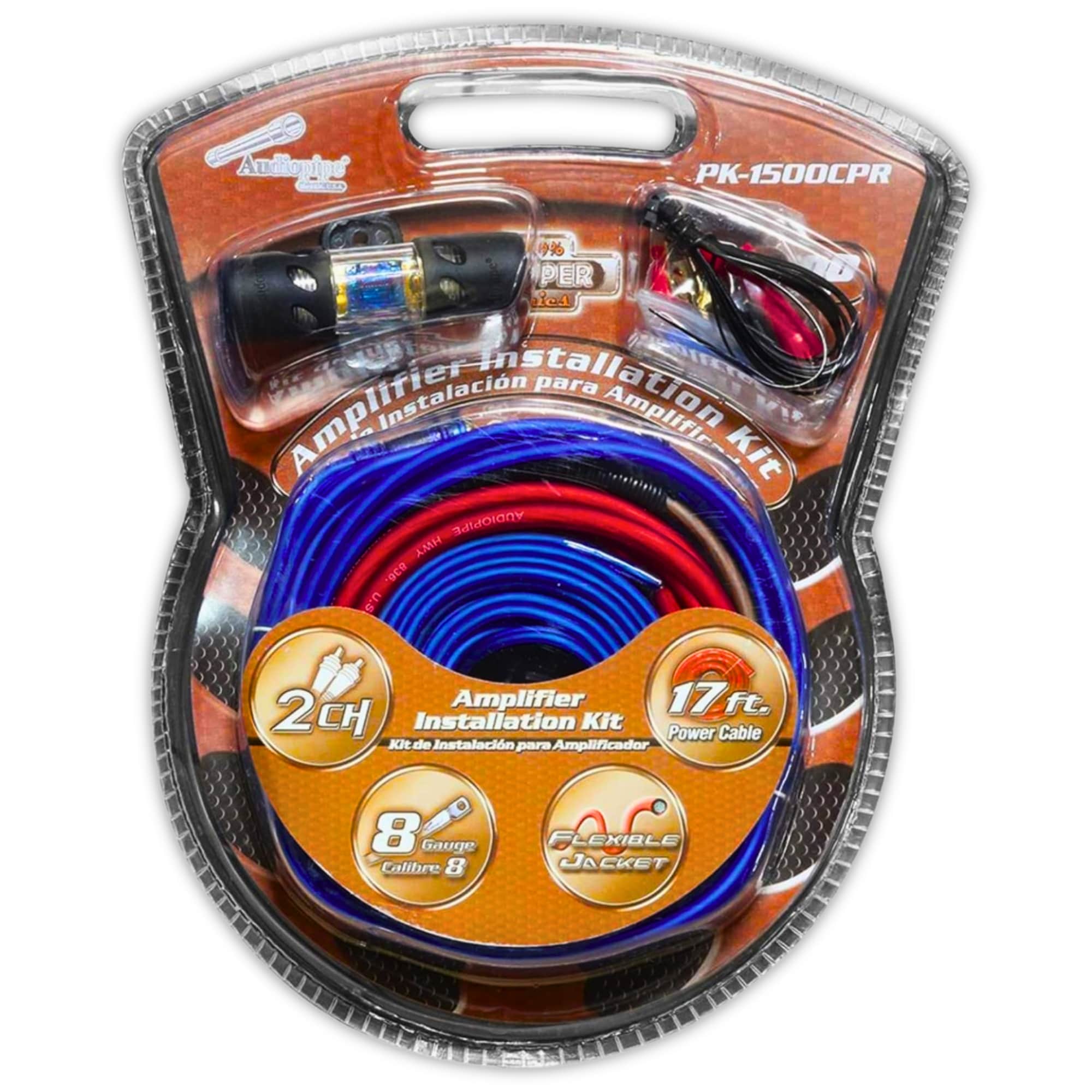 Kit De Instalación Audiopipe Pk1500cpr 100% Cobre Calibre 8 $1,589