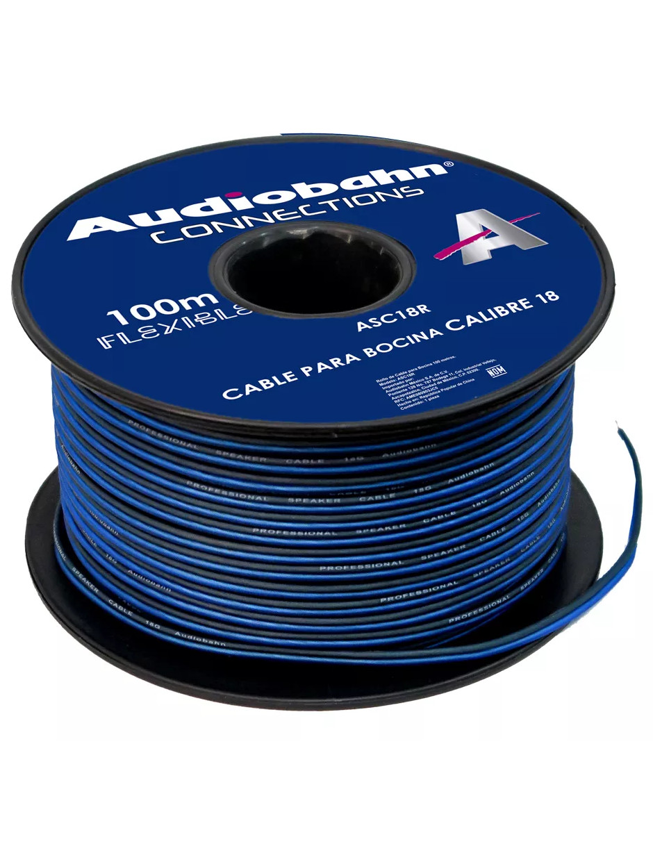 Foto 1 | Rollo De Cable Para Bocinas Calibre18 100m Audiobahnn Asc18r