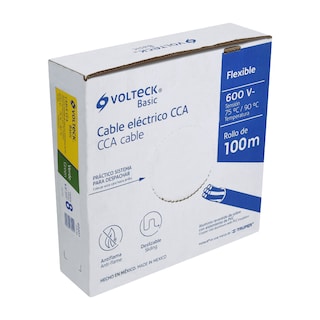 Foto 1 | Rollo De 100 Metros De Cable Volteck Cca8v Verde Thw Cca 8 Awg