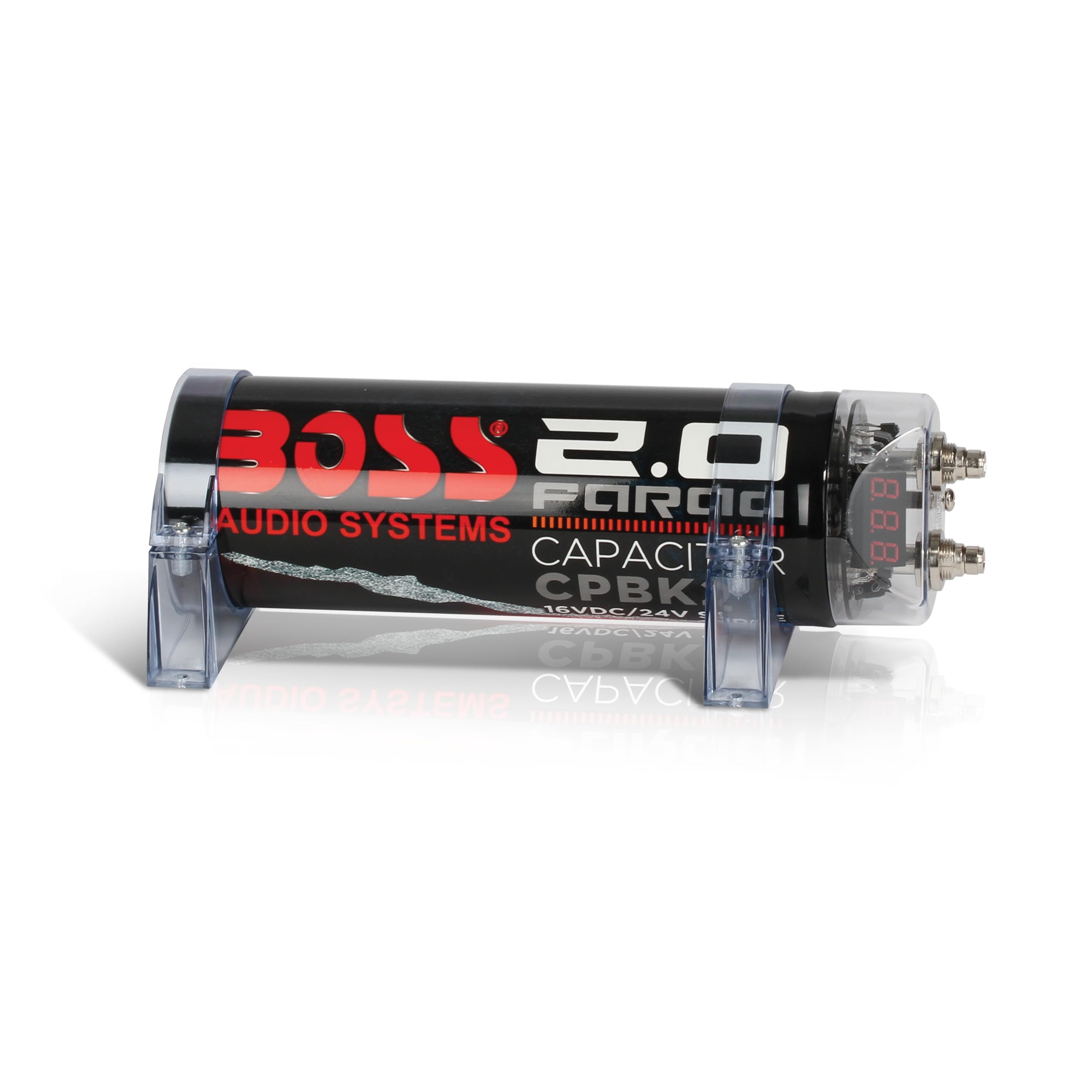 Condensador Boss Audio Systems CPBK2 2 Faradios con Pantalla de Voltaje - Venta Internacional