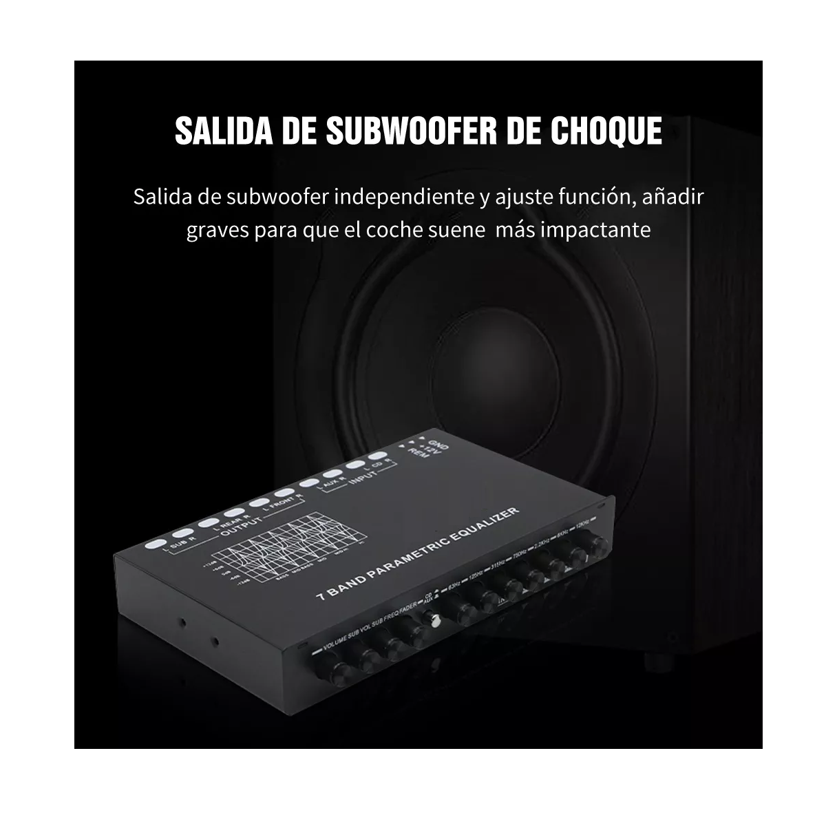 Foto 5 pulgar | Ecualizador de Coche Ecualizador de 7 Bandas Eo Safe Imports Esi-6600 color Negro