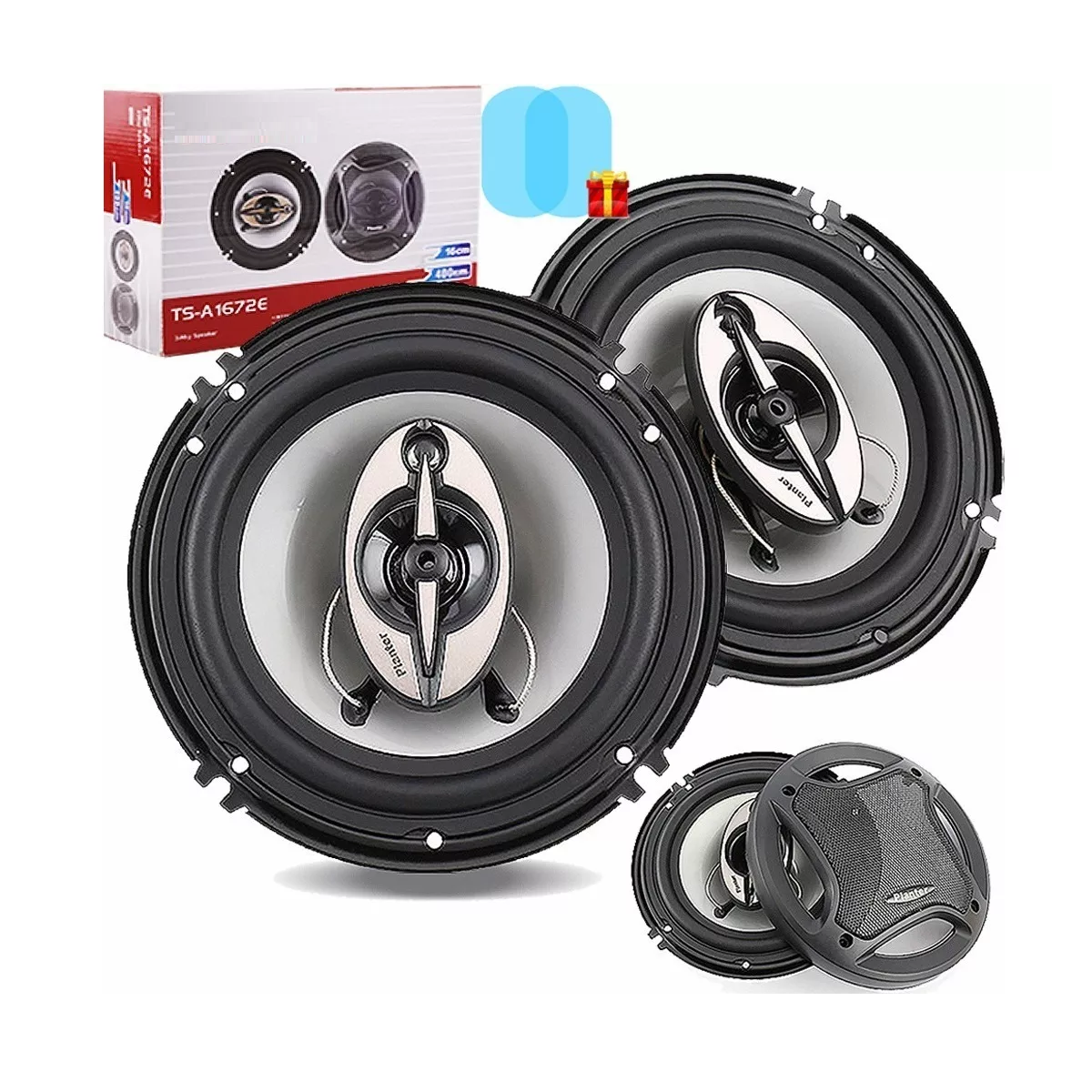 Foto 4 pulgar | Juego De Bocinas Coaxial 4 -way 6.5 Alta Sensibilidad Eo Safe Imports Esi-4787 color Negro