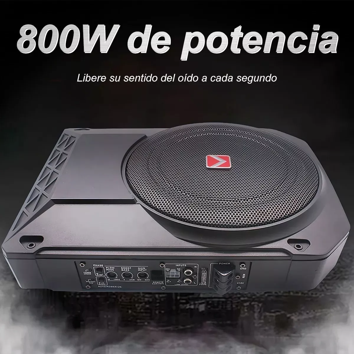 Foto 3 pulgar | Subwoofer Amplificado 10 Pulgadas 800w Bajos Para Auto Eo Safe Imports Esi-4782 color Negro