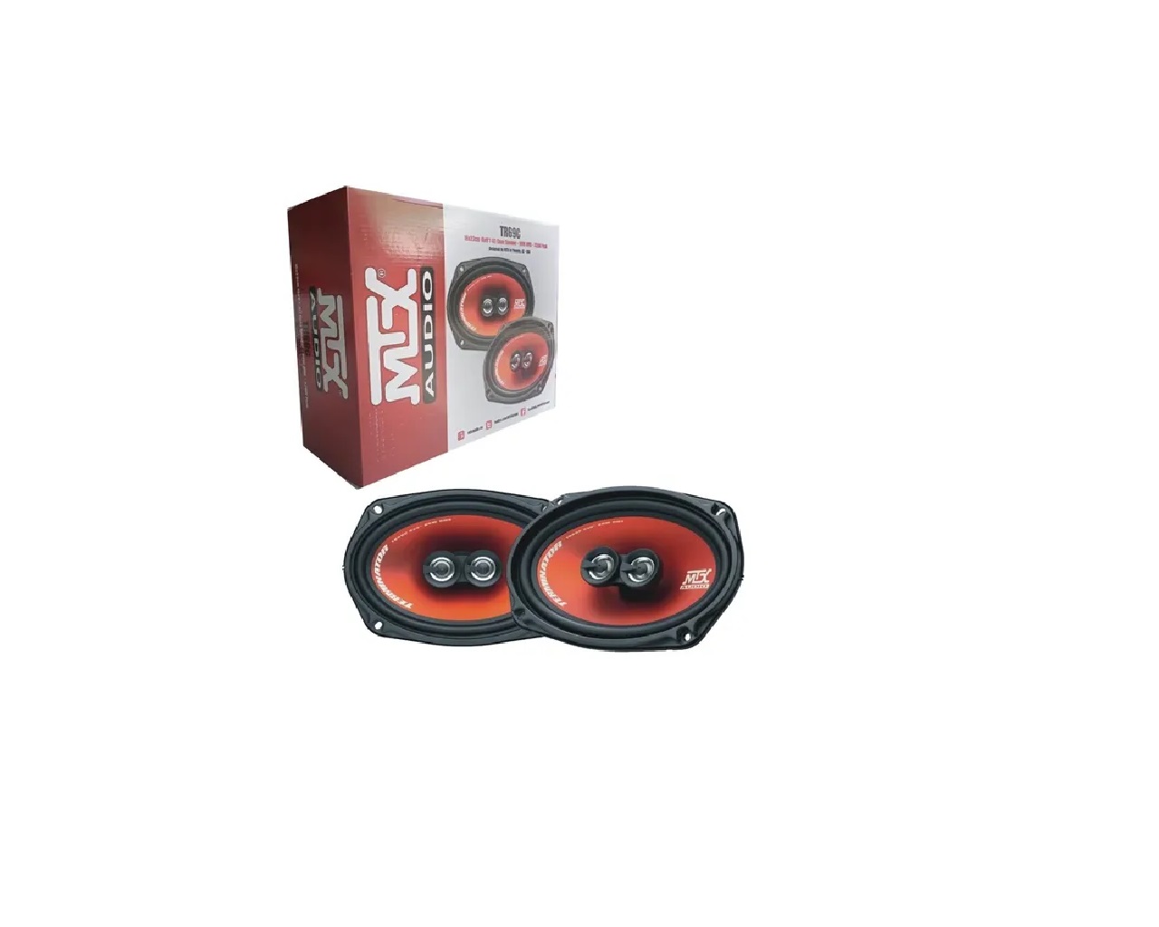 Bocinas 6x9 Pulgadas Mtx Audio Tr69c 3 Vías 320w Max color Negro