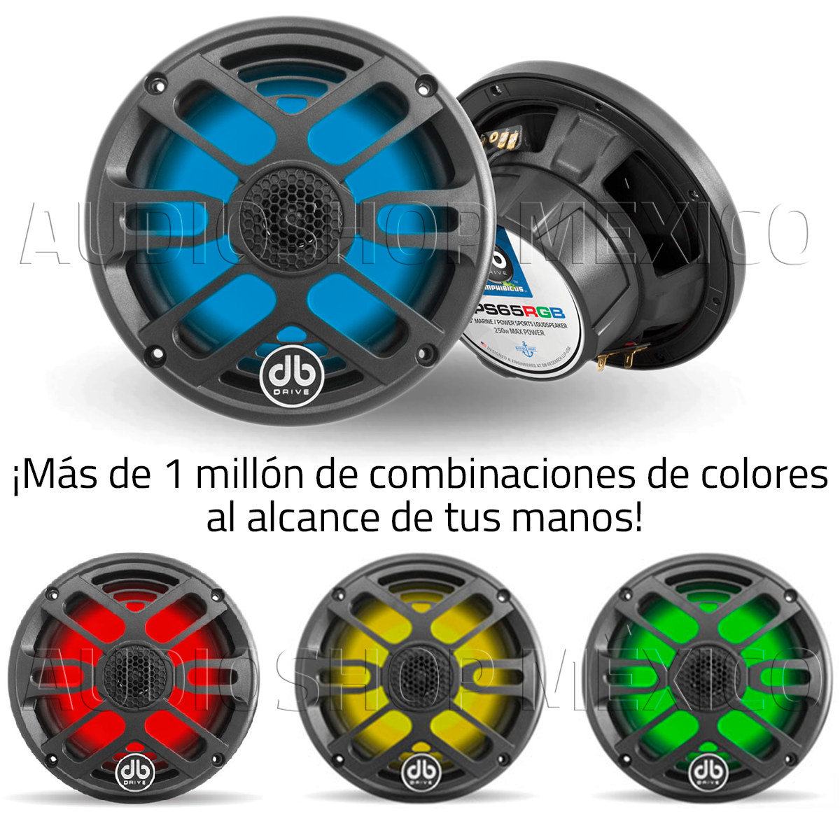 Foto 3 pulgar | Bocinas Marinas Db Drive Aps65rgb 250 Watts 6.5 Pulgadas 2 Vías Iluminación Led Rgb