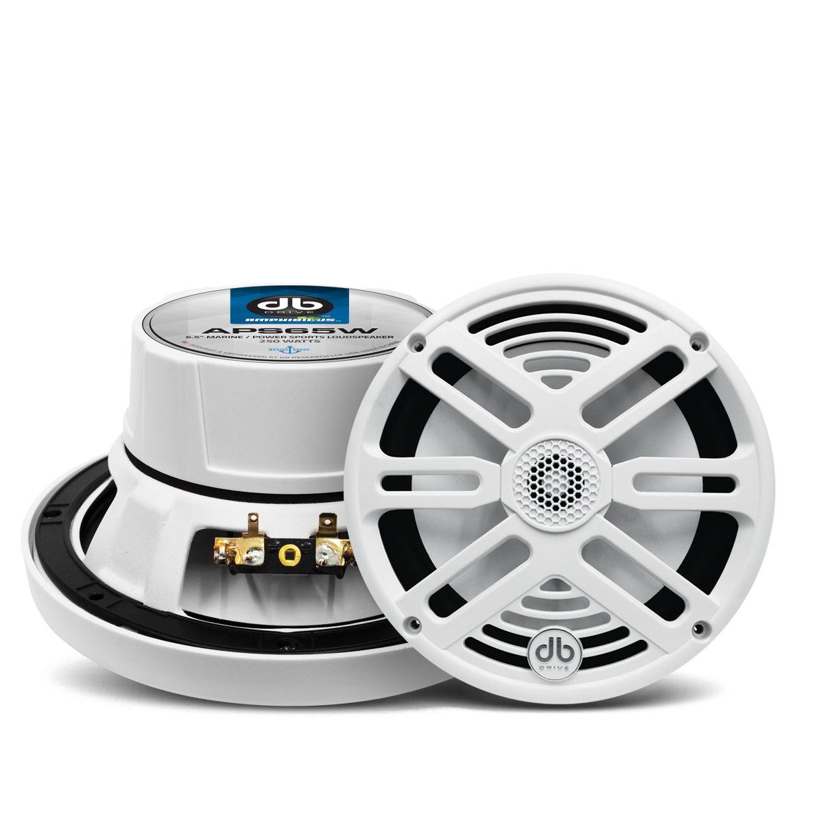 Bocinas Marinas Db Drive Aps65w 250 Watts 6.5 Pulgadas 2 Vías color Blanco
