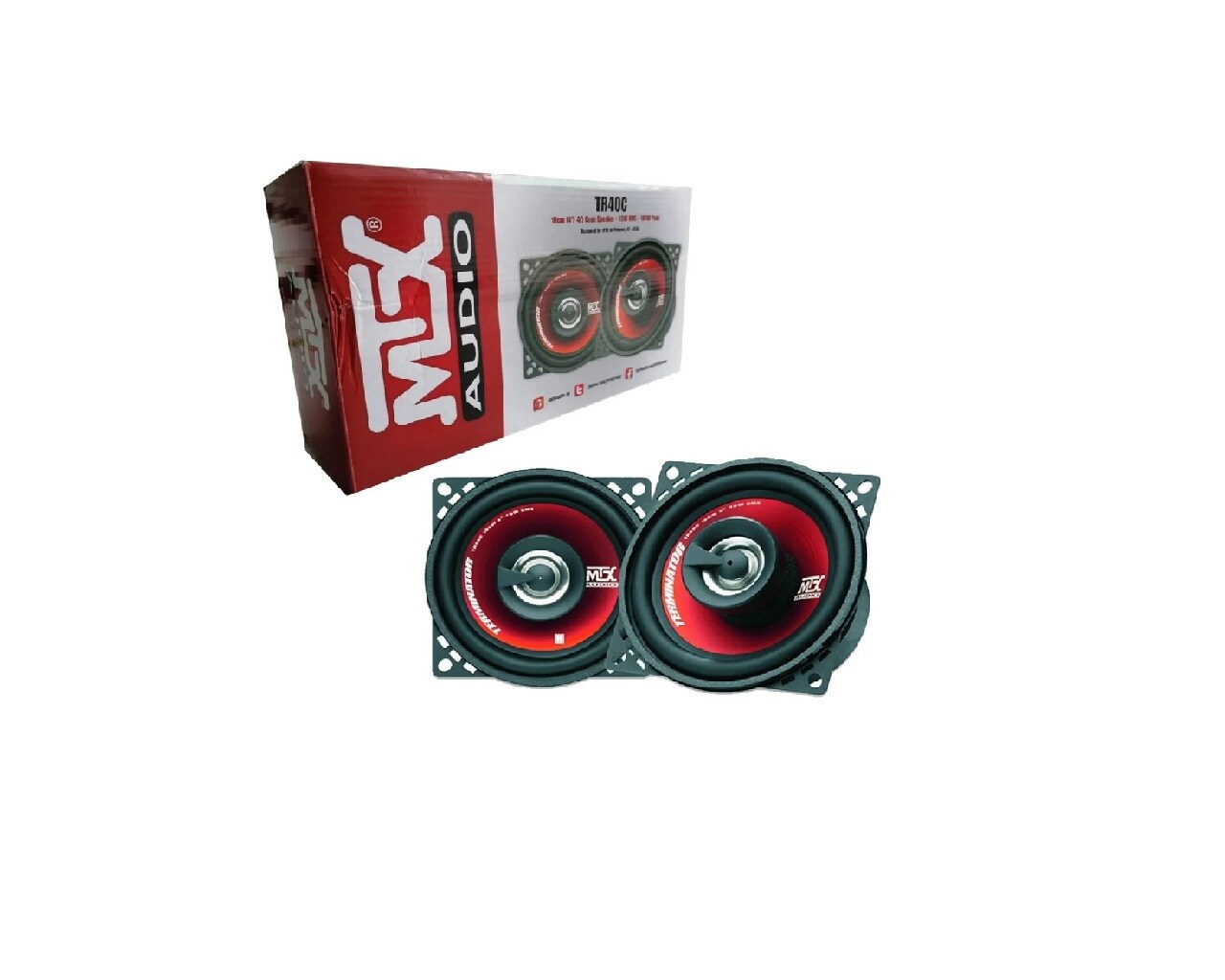 Bocinas Mtx Tr40c De 4'' Coaxiales De 2 Vías 160w 40w Rms color Negras $887