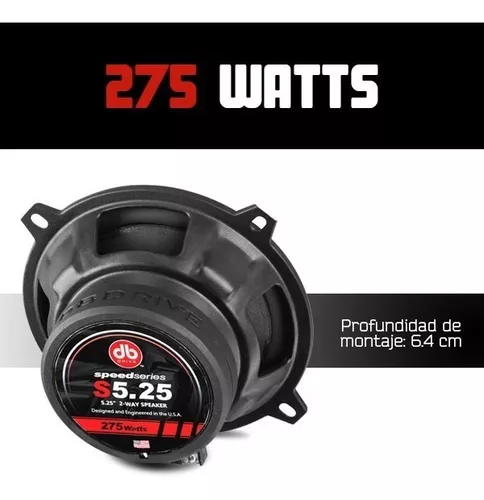 Foto 3 pulgar | Set de Bocinas Coaxiales DB Drive S5.25 275W Máx