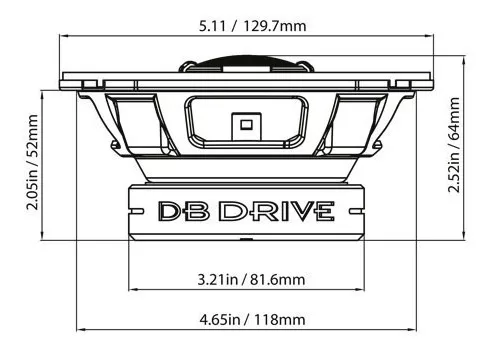 Foto 5 pulgar | Set de Bocinas Coaxiales DB Drive S5.25 275W Máx