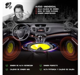 Foto 2 | Altavoces 4" para Auto 1 Par Eo Safe Imports Amarillo