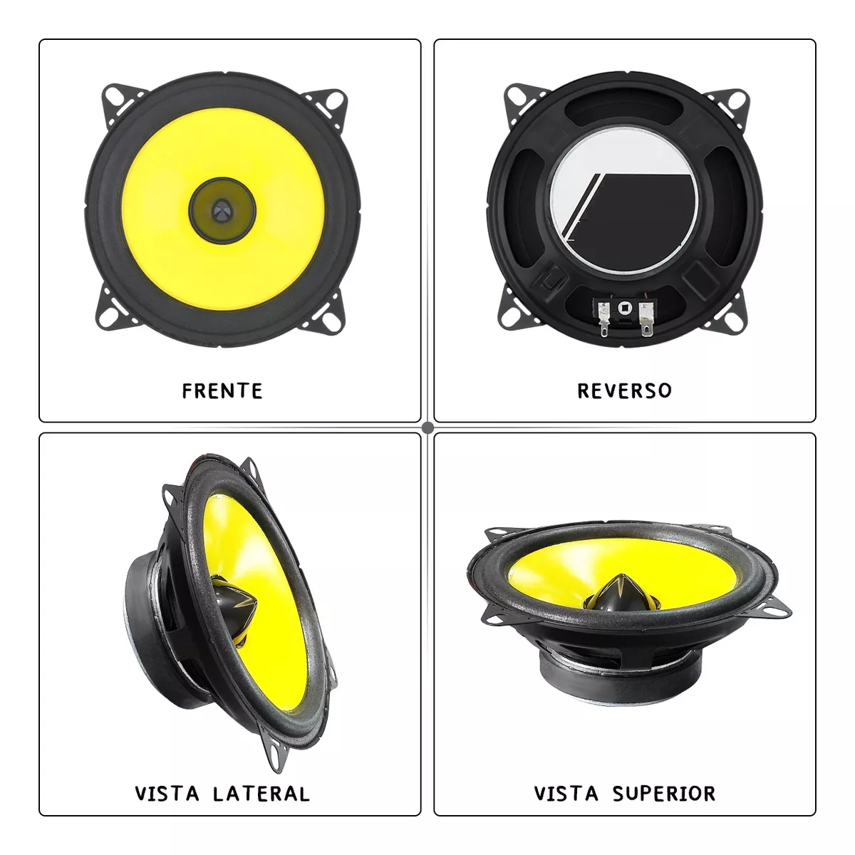 Foto 4 pulgar | Altavoces 4" para Auto 1 Par  Eo Safe Imports Amarillo