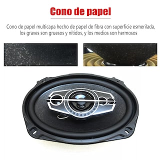 Foto 2 | Set 2pcs Bocinas 6x9in Coaxial Para Carro Auto 5 Vías Audio Eo Safe Imports Esi-9491 Negro