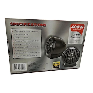 Foto 7 | Tweeters Rock Series Rks-tw25sq 400 Watts 25 MM 1 Pulgada 4 Ohms