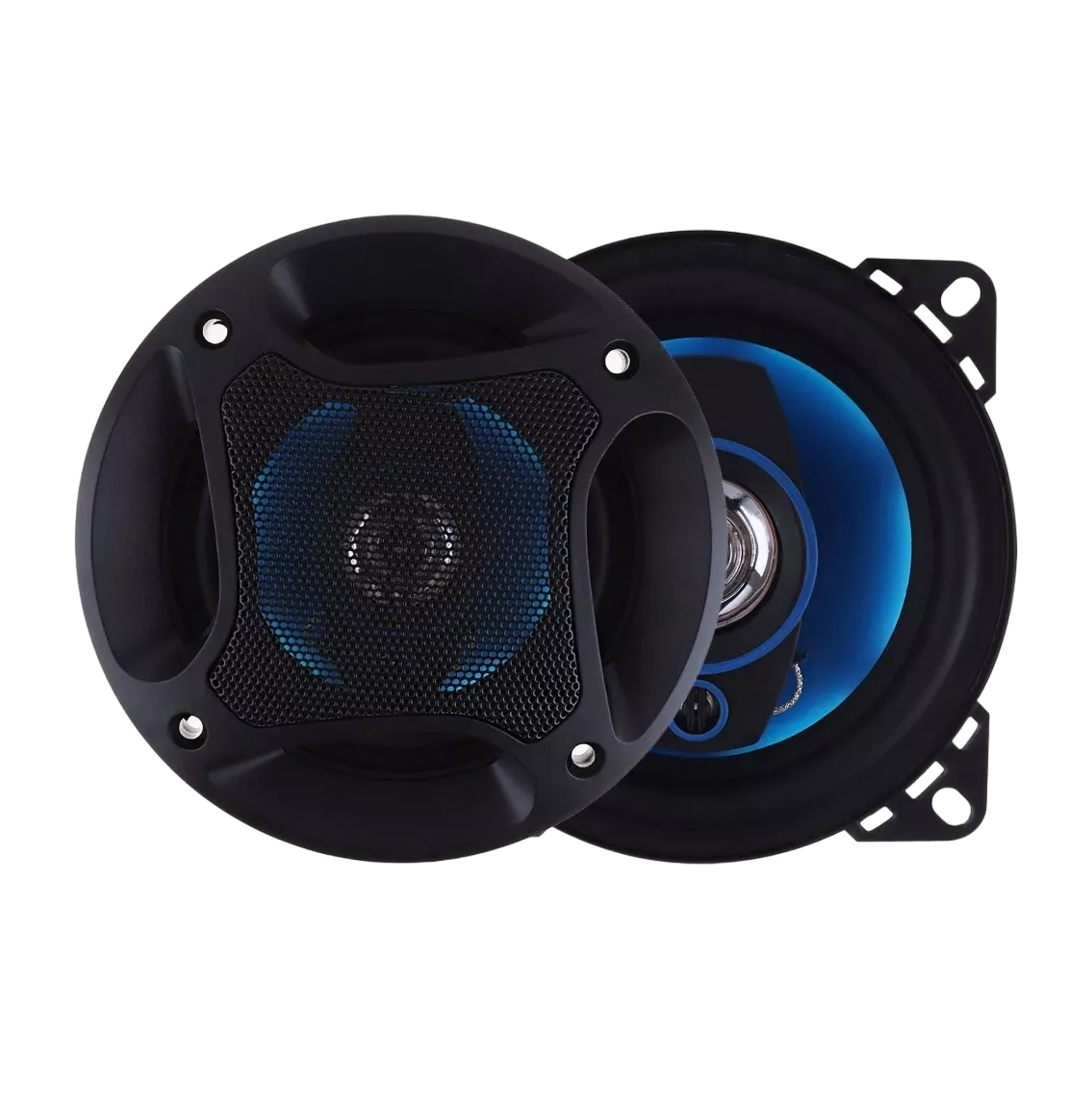 Bocinas Banda Dual Altavoces Belug Negro con Azul 1 Par