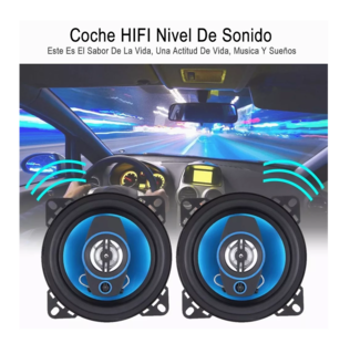 Foto 3 | Bocinas Banda Dual Altavoces Belug Negro con Azul 1 Par