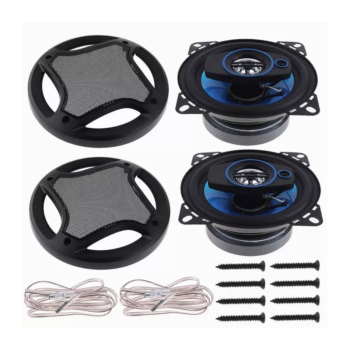 Foto 5 | Bocinas Banda Dual Altavoces Lab.G Negro con Azul 1 Par