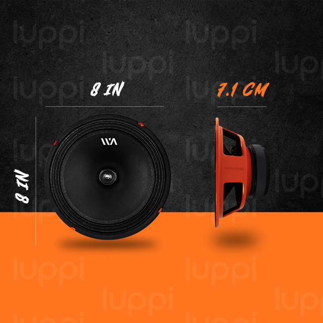 Foto 4 pulgar | Medio Rango War Audio Cabo88p 8 Pulgadas 300w 8 Ohms 1 Par