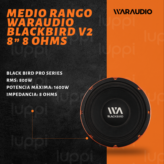 Foto 3 pulgar | Medio Rango War Audio Bb88v2 8 Pulgadas 1600w 8 Ohms 1 Pieza