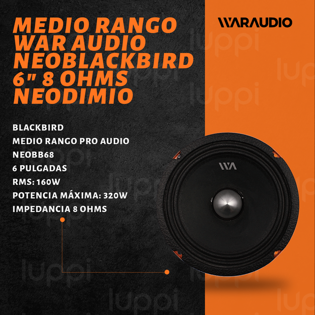 Foto 2 | War Audio Medio Rango Neobb68 6.5 Pulgadas 320w 8 Ohms 1 Pz