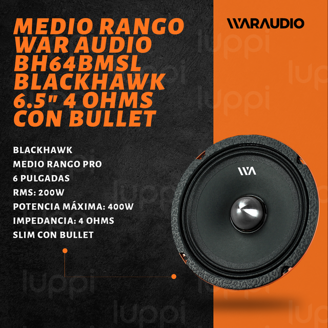 Foto 3 pulgar | Bocinas War Audio Bh64bmsl de 400 W 2 Piezas