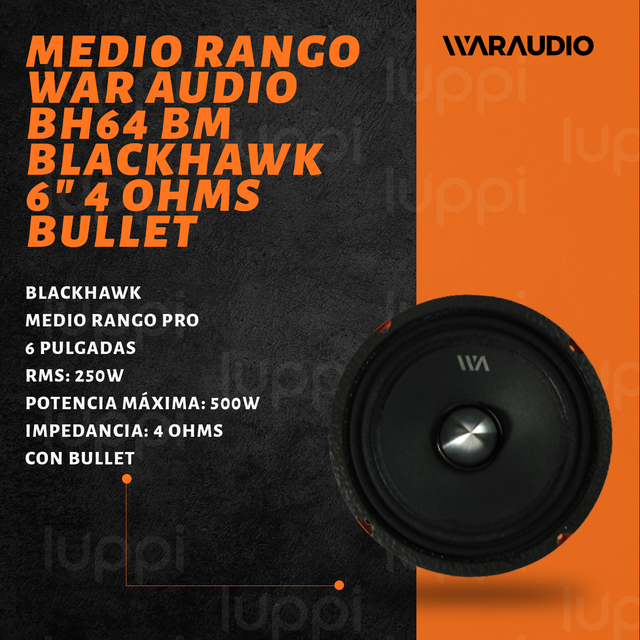 Foto 3 pulgar | Bocinas War Audio Bh64bm de 500 W 2 Piezas