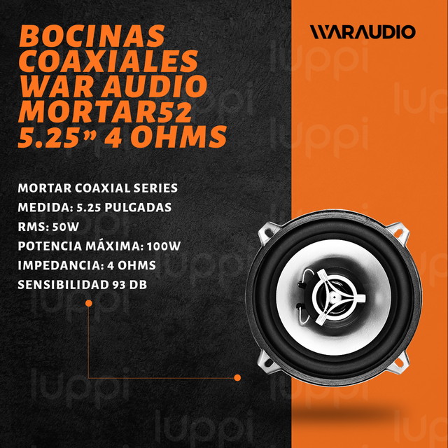 Foto 3 pulgar | Bocinas War Audio Mortar52 5.25 Pulgadas 100w para Auto Par