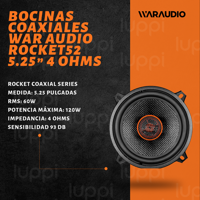 Foto 3 pulgar | Bocinas War Audio Rocket52 5.25 Pulgadas 120w para Auto Par