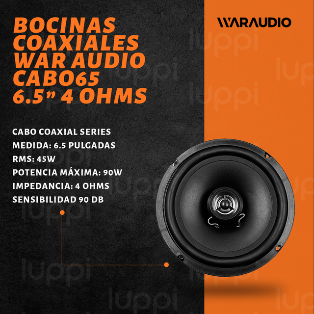 Foto 3 pulgar | Bocinas War Audio Cabo65 6.5 Pulgadas 90w para Auto 1 Par