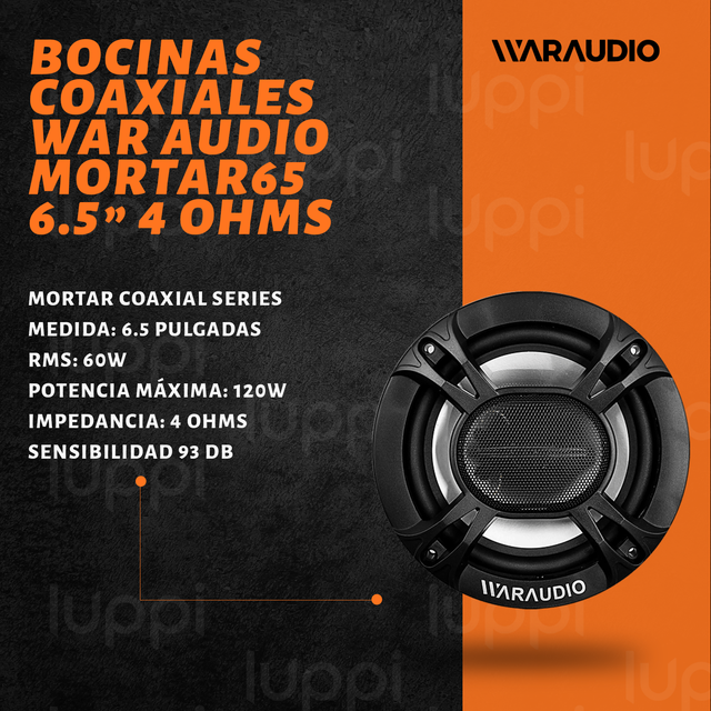 Foto 3 pulgar | Bocinas War Audio Mortar65 6.5'' 120w para Auto 1 Par