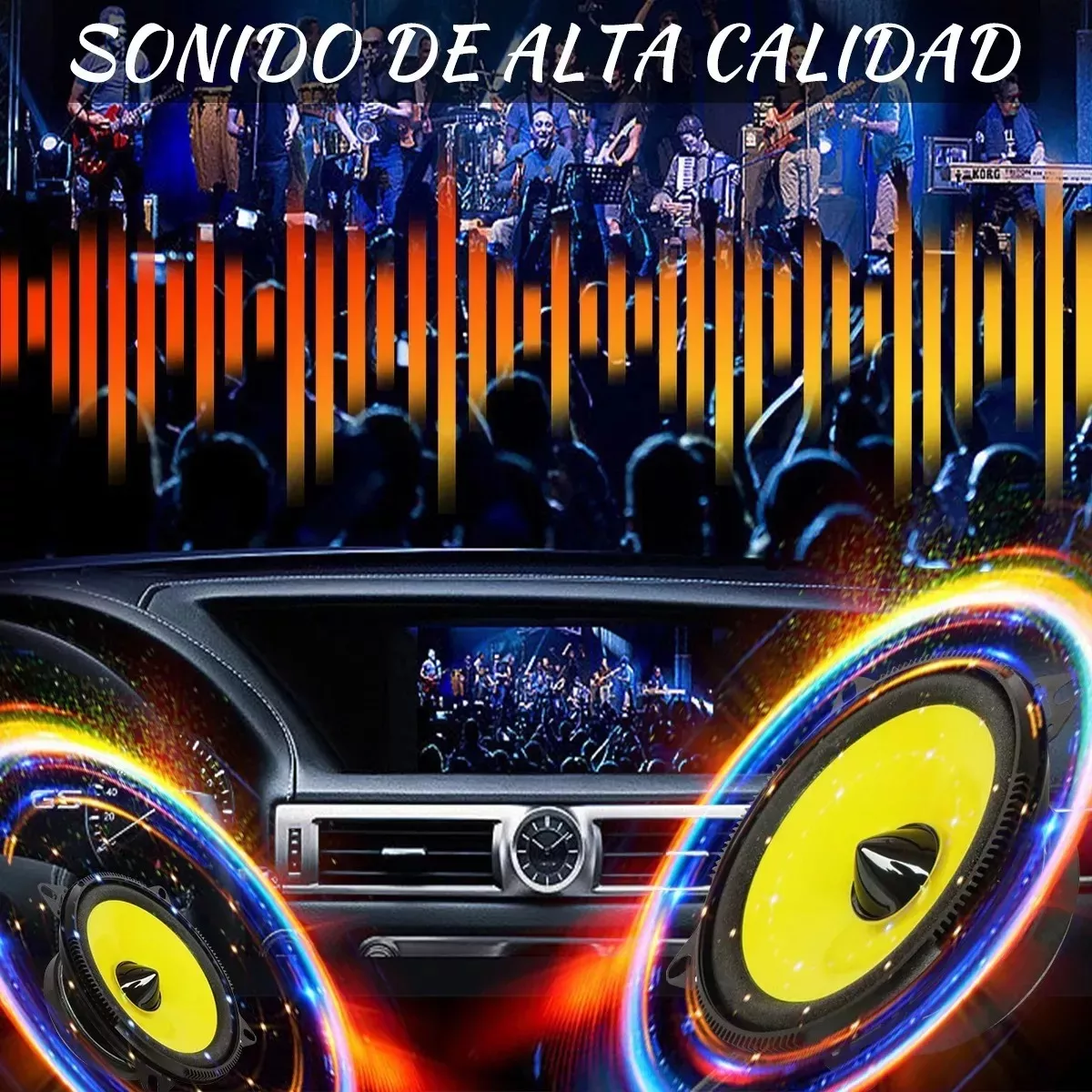 Foto 4 pulgar | Bocinas Carro 6.5 Pulgadas 600w Coaxial Bocinas Para Auto Eo Safe Imports Esi-12316 Multicolor