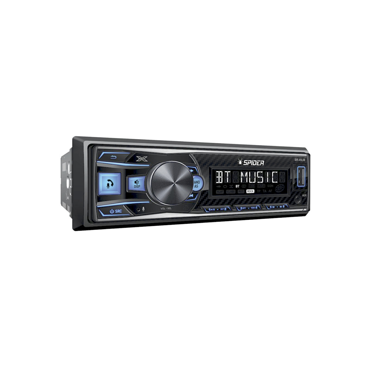 Foto 2 | Estereo Para Auto Bluetooth Spider Sr-45ub Color Negro